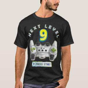 Gamer 9. Geburtstag nächster Level 9 Game Controll T-Shirt