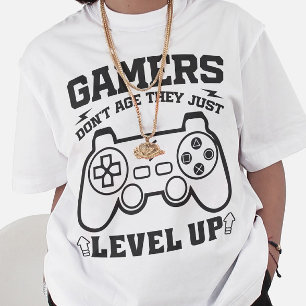 Gamer altern nicht, sie leveln nur hoch - Gaming-E T-Shirt