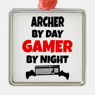 Gamer Archer Silbernes Ornament