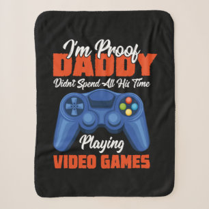 Gamer Art all my Daddy Time Play Video Games Sherpadecke