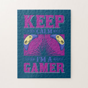 Gamer Art Behielt Calm I Bin Gamer Puzzle