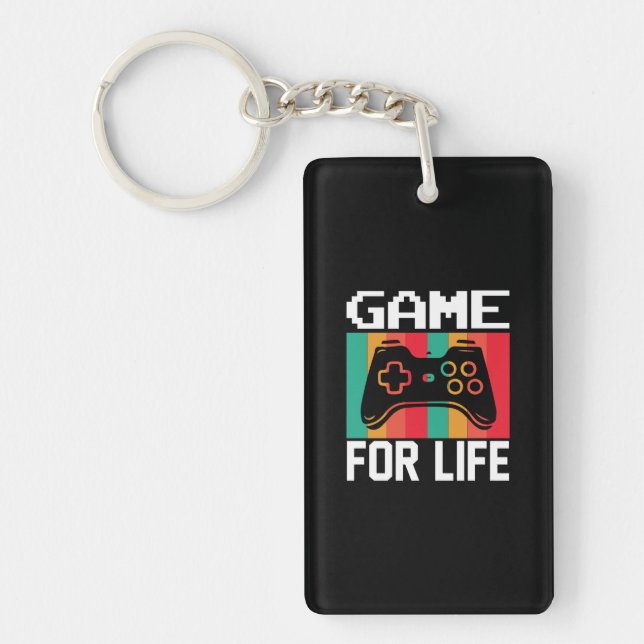 Gamer Art Game Schlüsselanhänger (Vorderseite)