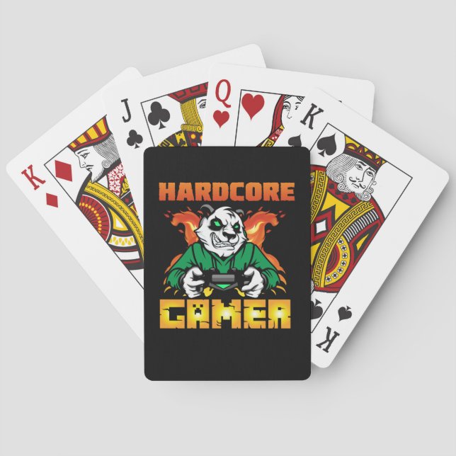 Gamer Art Hardcore Gamer Spielkarten (Rückseite)
