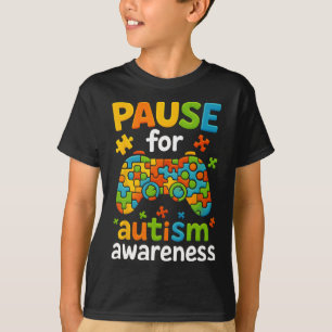 Gamer-Autismus-Bewusstseinsmonat 2025 Gaming-Kinde T-Shirt