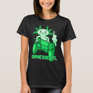 Gamer Axolotl Niedlich Axolotl Gaming Video Gamer  T-Shirt