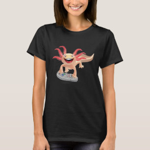 Gamer Axolotl Niedliches Axolotl Gaming Retro Vide T-Shirt