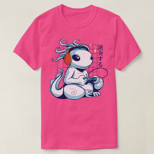 Gamer Axolotl T-Shirt (Design vorne)