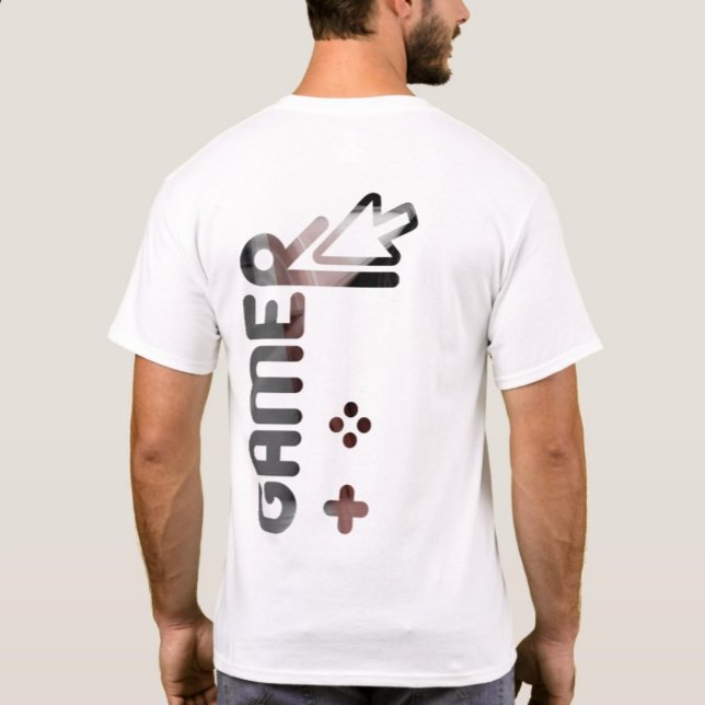 GAMER Back Print T - Shirt Trend Abstrakt Power (Von Creator hochgeladen)