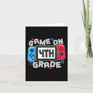 Gamer Back to School Fun Game auf 4. Klasse Kids B Karte