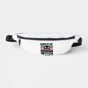 Gamer bei Tag, Hexe bei Nacht Retro-Halloween-Desi Bauchtasche
