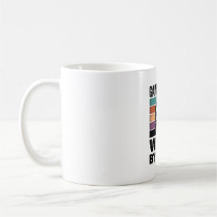 Gamer bei Tag, Hexe bei Nacht Retro-Halloween-Desi Kaffeetasse