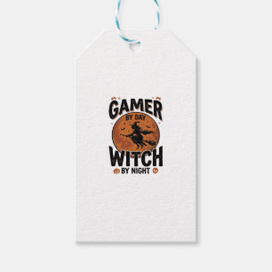 Gamer bei Tag, Hexe bei Nacht, Vintage-Gaming-Desi Geschenkanhänger