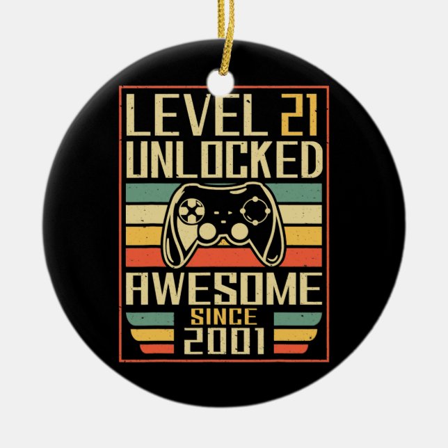 Gamer Birthday 21 Men Women Gaming Phantastisch se Keramik Ornament (Vorne)