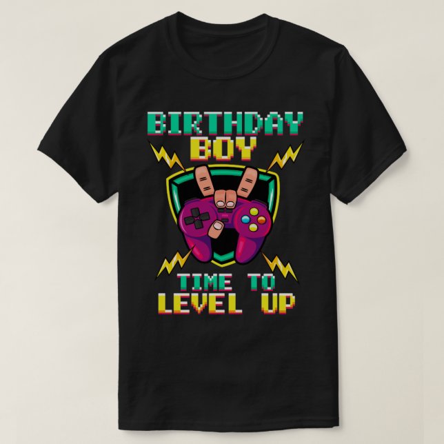 Gamer Birthday Funny Gift Boy T-Shirt (Design vorne)