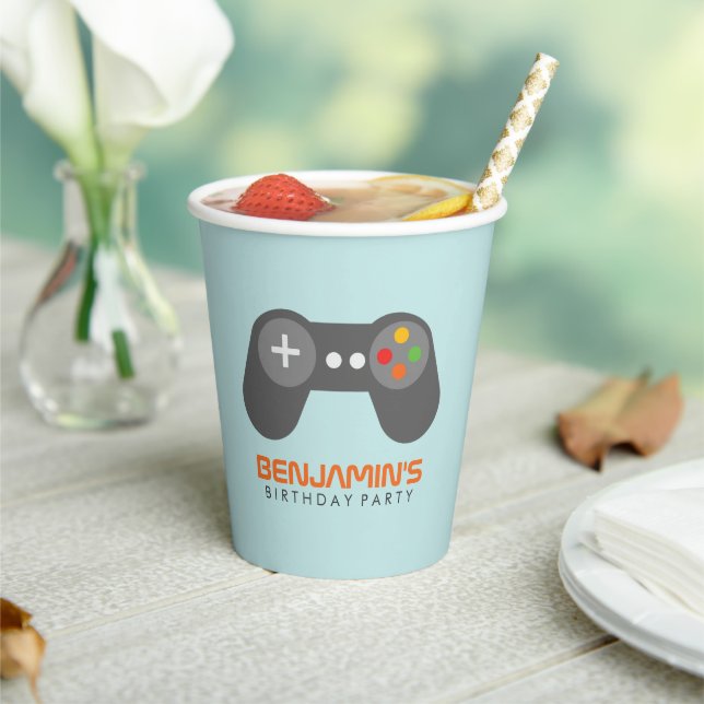 Gamer Birthday Party Paper Cup Pappbecher (In Situ)