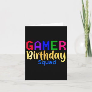 Gamer Birthday Squad Party Happy B-day Video Game Karte