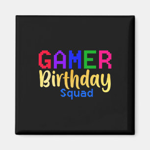 Gamer Birthday Squad Party Happy B-day Video Game Magnet