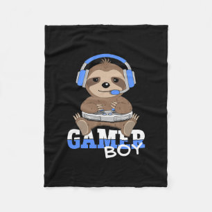 Gamer Boy Faultier Gaming Faultiere Videospiel Män Fleecedecke
