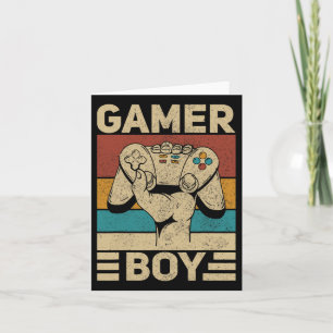 Gamer Boy Gaming Apparel Retro Video Game Outfit T Karte