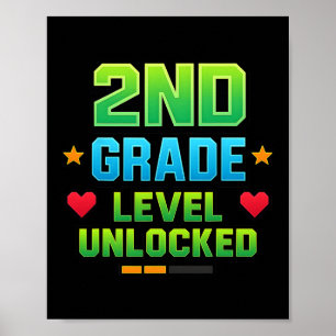 Gamer Boys CK Zurück zur Schule 2. Klasse Erster T Poster