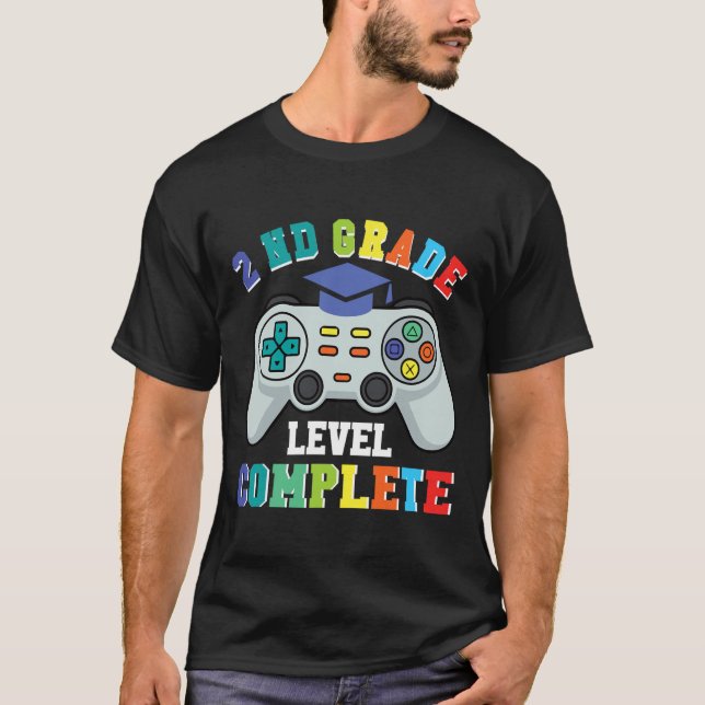 Gamer Boys der zweiten Klasse - Level abgeschlosse T-Shirt (Vorderseite)