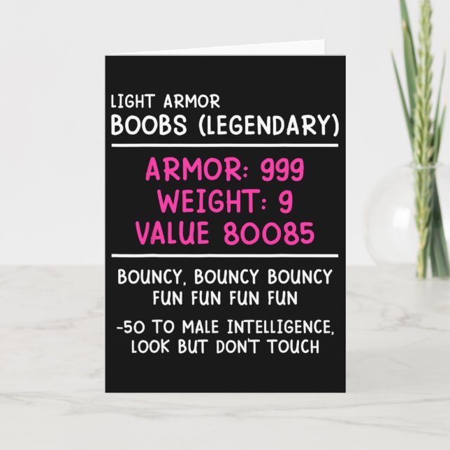 Gamer Breast (legendary) Video Player Gaming Girl  Karte (Vorderseite)