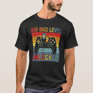 Gamer Brother Vintag Big Bro Level entsperrt Big B T-Shirt