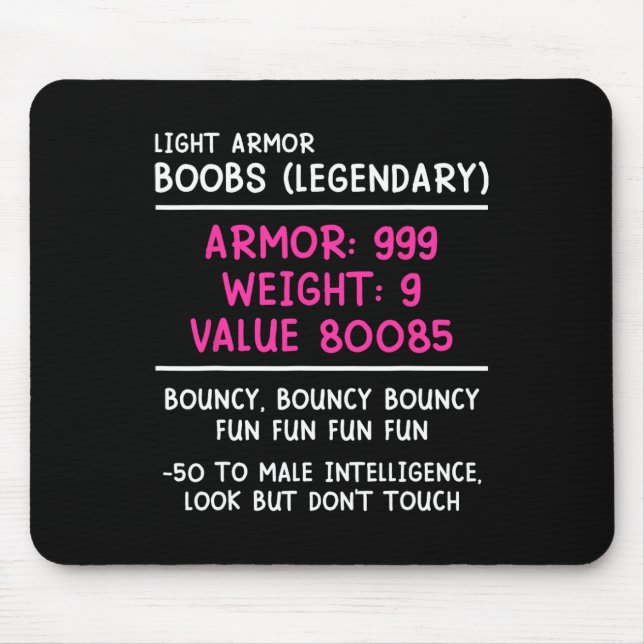 Gamer-Brust (legendär) Video-Player Gaming-Mädchen Mousepad (Vorne)