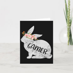 Gamer Bunny Matching Family Floral Bunny Rabbit Ea Karte