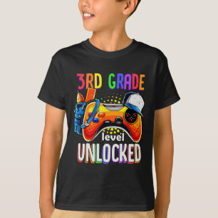Gamer Byck To School Gamepad 3. dritte Klassenstuf T-Shirt