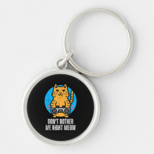 Gamer Cat Dont Bother Me Meow Funny Gaming Men Boy Schlüsselanhänger