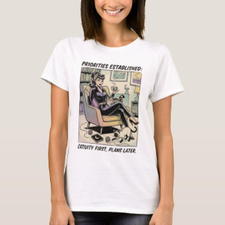 Gamer Catwoman Retro  T-Shirt