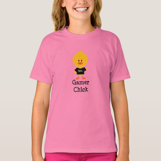 Gamer Chick Kids Ringer T Shirt (Vorderseite)