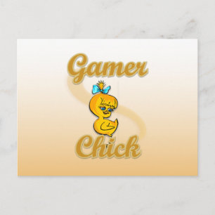 Gamer Chick Postkarte