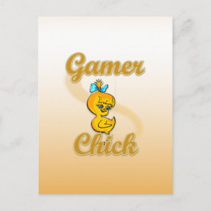 Gamer Chick Postkarte