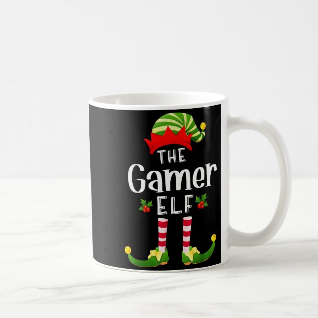 Gamer Christmas Elf Matching Pajama X-mas Party  Kaffeetasse (Rechts)