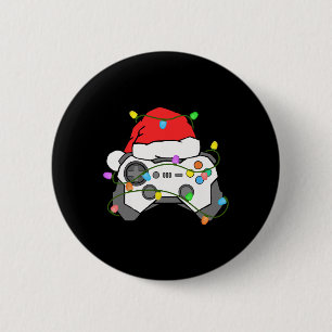 Gamer Christmas Gaming Weihnachtsmannmütze Video G Button