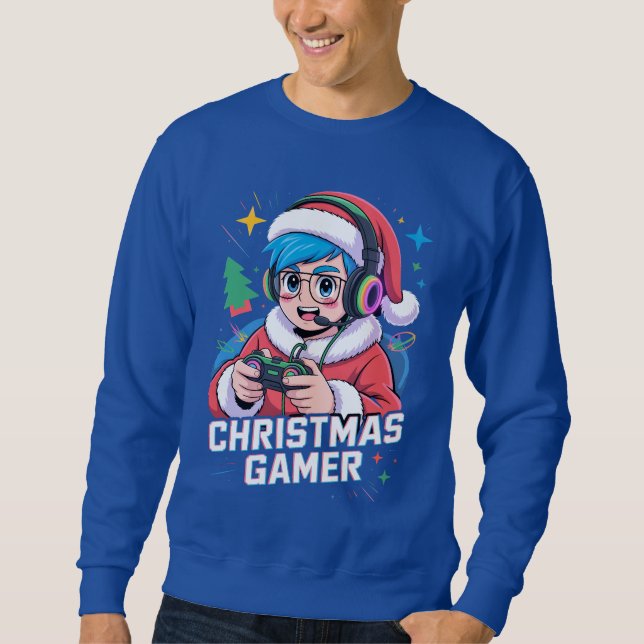 Gamer Christmas Gifts Cool Kids Holiday Gamer  Sweatshirt (Vorderseite)