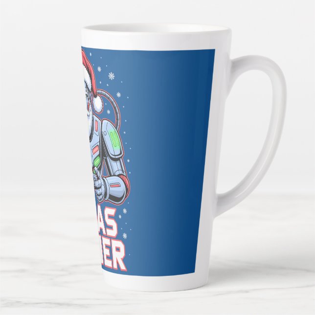 Gamer Christmas Gifts Cyber Santa Robot Xmas Gamer Milchtasse (Rechts)