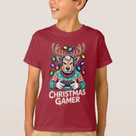 Gamer Christmas Gifts Reindeer Gaming T-Shirt
