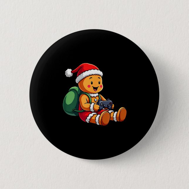 Gamer Christmas Pajamas Kids Boys Christmas Ginger Button (Vorderseite)