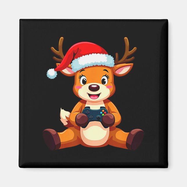 Gamer Christmas Pajamas Kids Boys Youth Christmas  Magnet (Vorne)