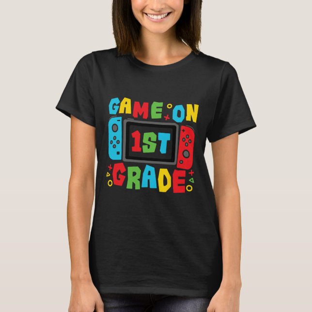 Gamer Ck To School First Day Grade Team 1st Grade  T-Shirt (Vorderseite)