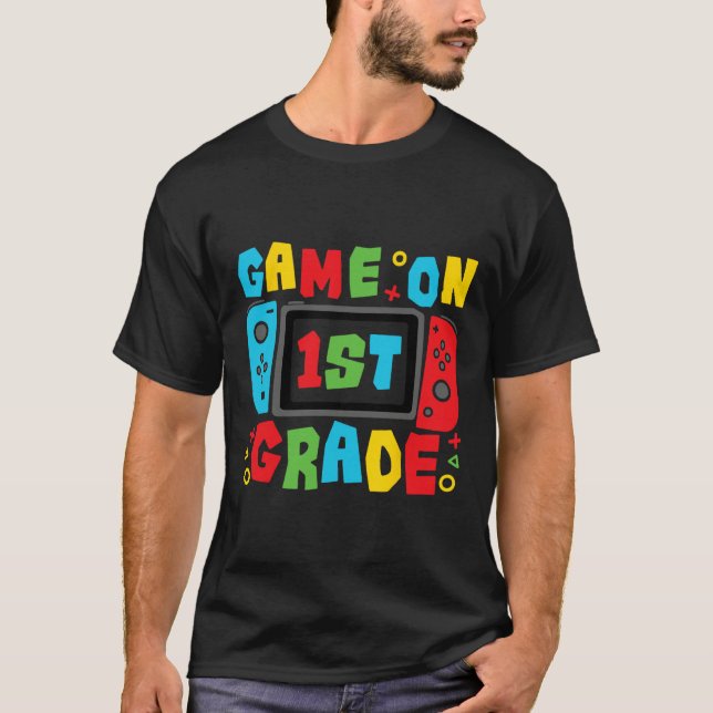 Gamer Ck To School First Day Grade Team 1st Grade  T-Shirt (Vorderseite)