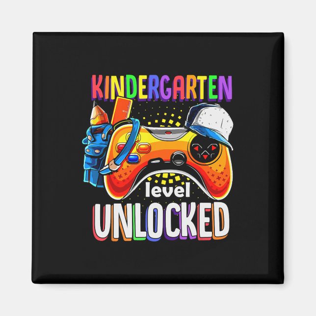 Gamer Ck To School Gamepad Kindergarten Level Unlo Magnet (Vorne)