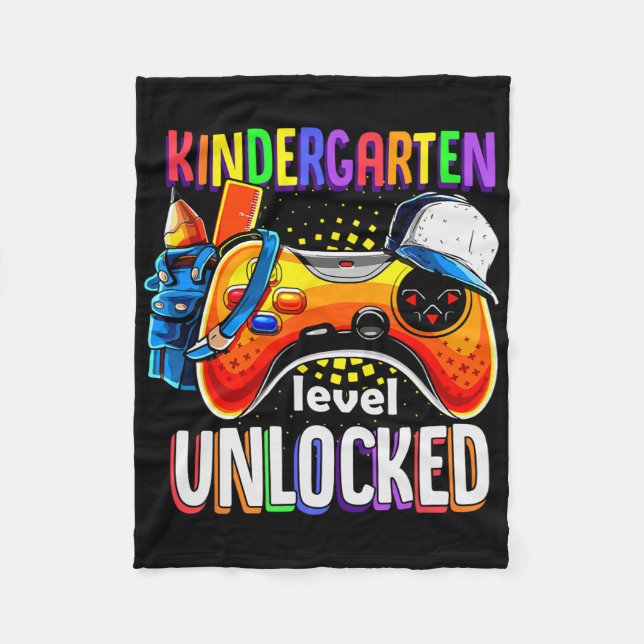 Gamer Ck To School Gamepad Kindergarten-Stufe frei Fleecedecke (Vorderseite)