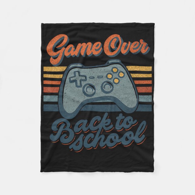 Gamer Ck To School Kids Teachers Game Over Ck To S Fleecedecke (Vorderseite)