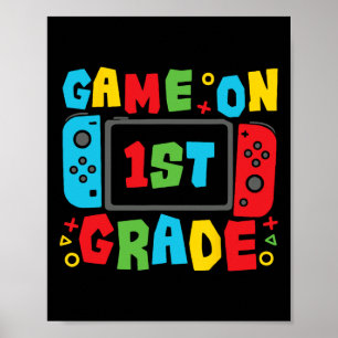 Gamer Ck Zur Schule Erster Tag Klasse Team 1. Klas Poster
