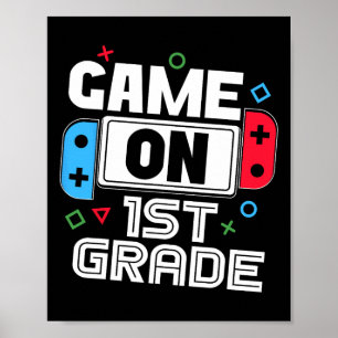 Gamer Ck Zur Schule Lustiges Spiel Für Kinder Der Poster