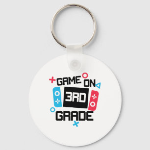 Gamer-Ck Zur Schule Shirt Junge Game On Dritte 3. Schlüsselanhänger